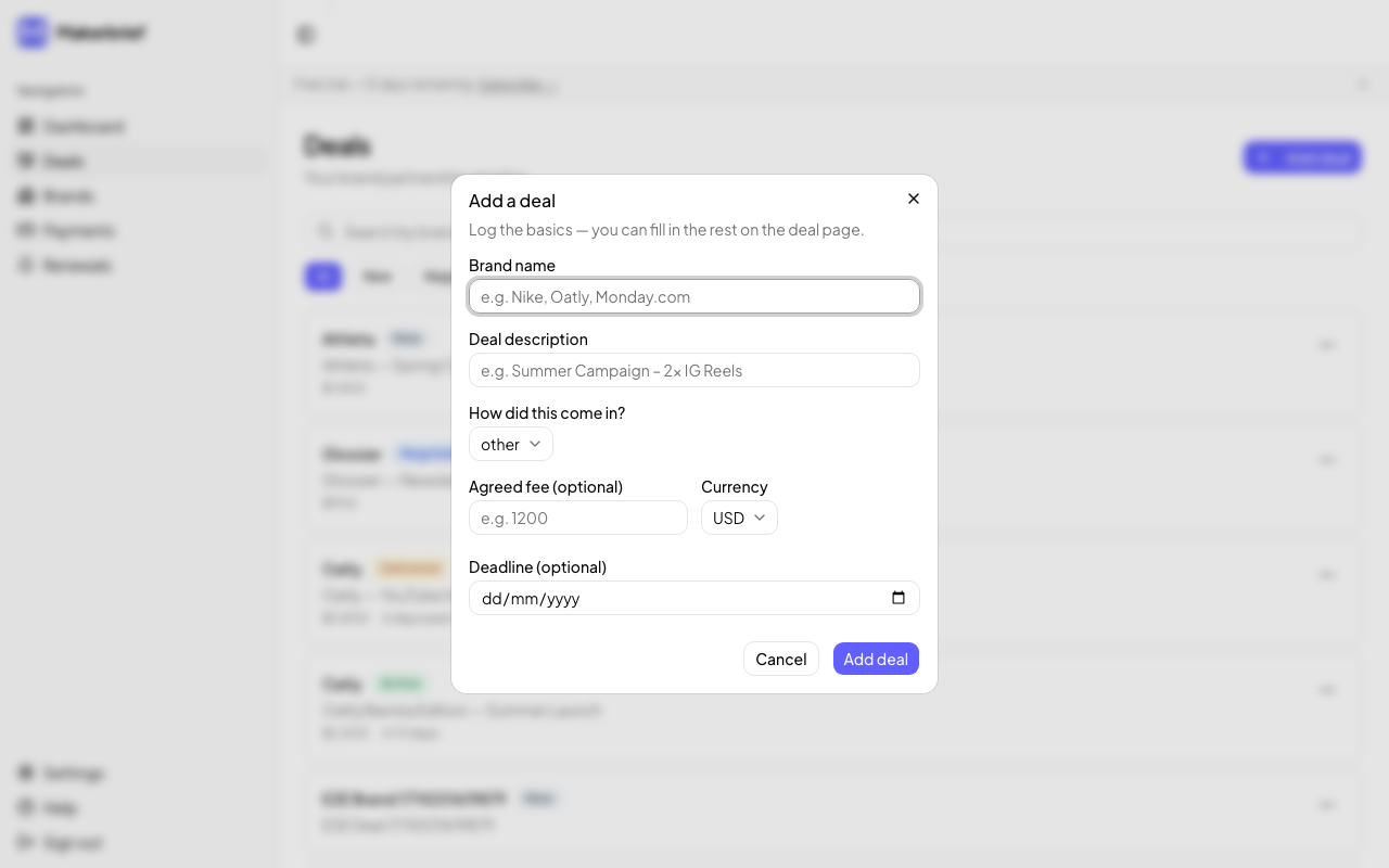 A brand just sent me an offer — what do I do? — desktop view