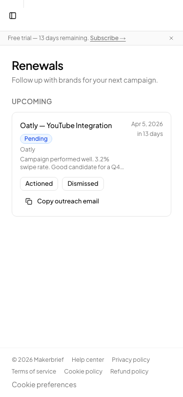 How do I set a renewal reminder? — mobile view